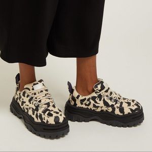 Eytys leopard canvas Angel chunky platform sneakers size 8.5